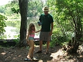french river from hodges dam to webster aug 6 06 - putting on sunblock at pitstop